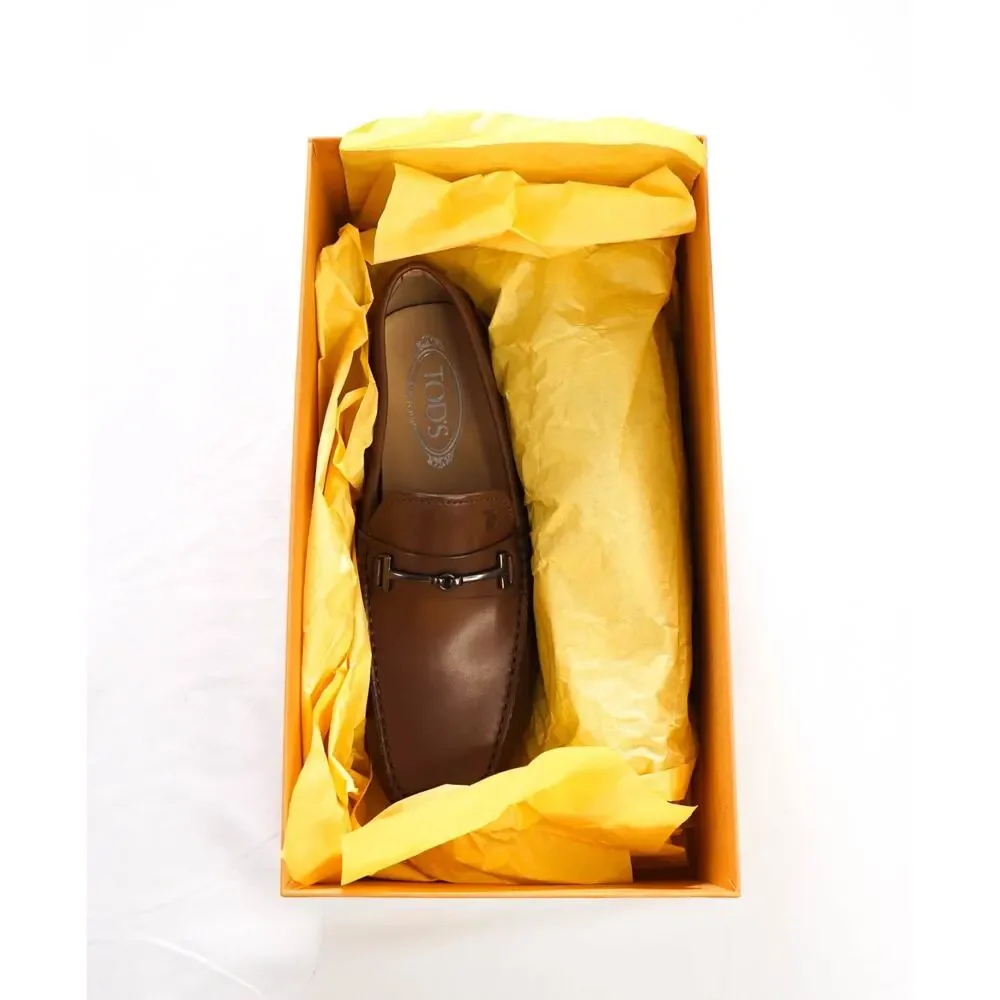 $975 TOD'S - Brown Leather Driving Loafers - US 8.5 (7.5UK)